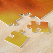 Kleurrijke Phoenix die tegen een vurige achtergron Legpuzzel (Zijkant)