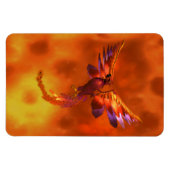 Kleurrijke Phoenix die tegen een vurige achtergron Magneet (Horizontaal)