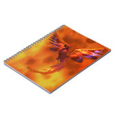 Kleurrijke Phoenix die tegen een vurige achtergron Notitieboek (Linkerzijde)