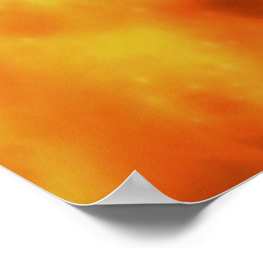 Kleurrijke Phoenix die tegen een vurige achtergron Poster (Hoek)