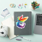 Kleurrijke Phoenix Vogeldiversiteit LGBTQ Liefde A Sticker (iPad Cover)