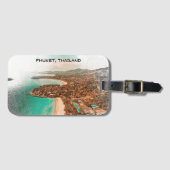 Kleurrijke Phuket Thailand Coastline Uitzicht Bagagelabel (Voorkant (horizontaal))
