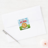 Kleurrijke Pi Day Vierkante Sticker (Envelop)