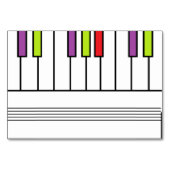 Kleurrijke Piano Keys Kinder Partij Plaats Naam Ka Kaart (Achterkant)