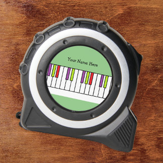 Kleurrijke Piano Keys Muziek Kinder Gepersonalisee Rolmaat