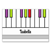 Kleurrijke Pianotoetsen Kinderfeestje Plaatnaamkaa