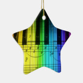 Kleurrijke pianotoetsenbordversiering keramisch ornament (Rechts)