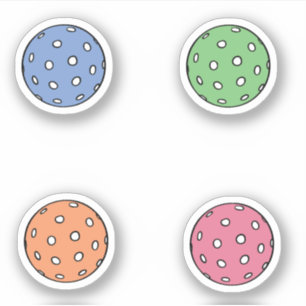 Kleurrijke Pickleball Balls Sticker Pack