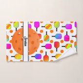 Kleurrijke, Pickleball Paddles, Sinaasappel gepers Handdoek (Handdoek)