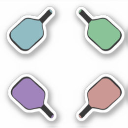 Kleurrijke Pickleball Paddles Sticker