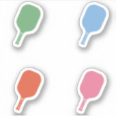 Kleurrijke Pickleball Paddles Sticker (Voorkant)