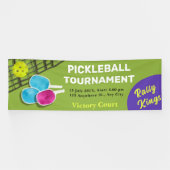 Kleurrijke Pickleball Toernooi Banner (Horizontaal)