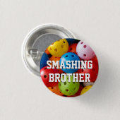 Kleurrijke picklebons ronde button 3,2 cm (Voorkant /achterkant)