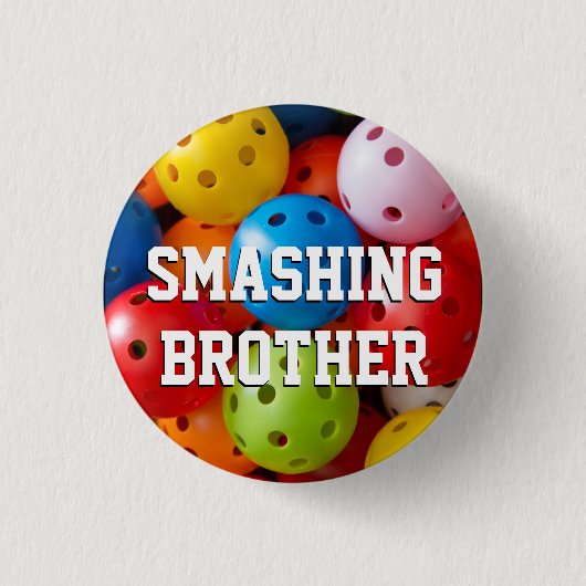 Kleurrijke picklebons ronde button 3,2 cm (Voorkant)