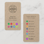 kleurrijke pictogrammen | Logo Sociale media Rusti Visitekaartje (Voorkant / Achterkant)