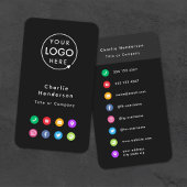 kleurrijke pictogrammen | Sociale media Modern Log Visitekaartje