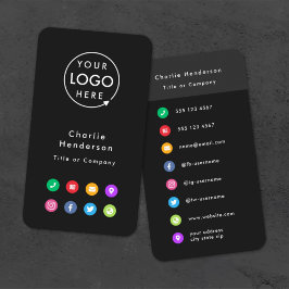 kleurrijke pictogrammen | Sociale media Modern Log Visitekaartje