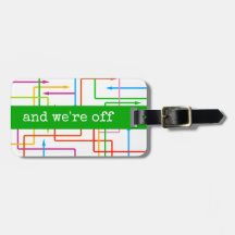 Kleurrijke pijlen Aangepast Bagagelabel