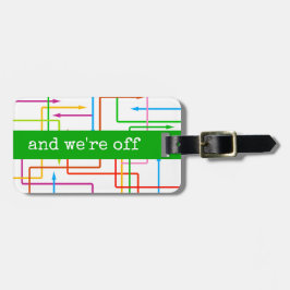 Kleurrijke pijlen Aangepast Bagagelabel