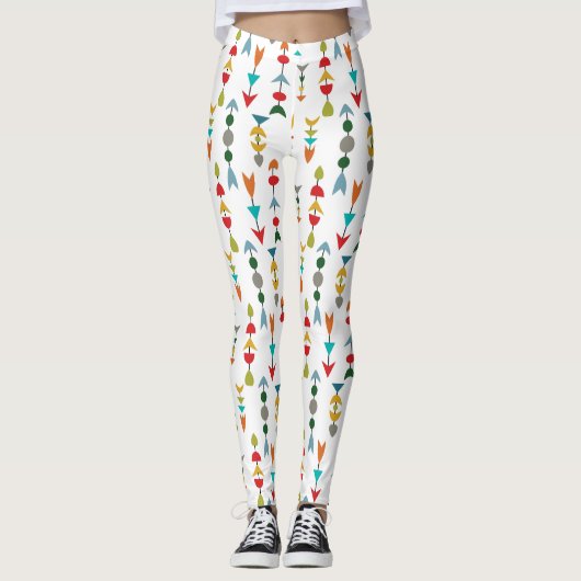 Kleurrijke pijlen leggings (Voorkant)