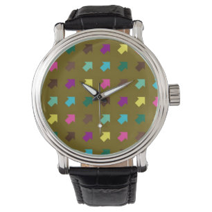 Kleurrijke pijlen Modern geometrisch patroon Horloge