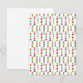 Kleurrijke pijlen notitiekaartje (Voorkant / Achterkant)