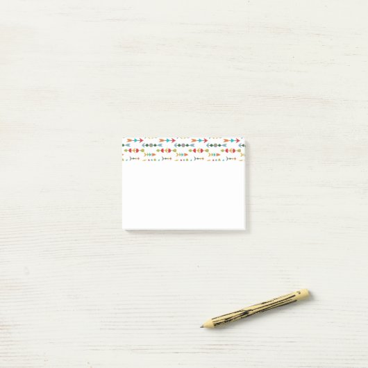 Kleurrijke pijlen post-it® notes (Op bureau)