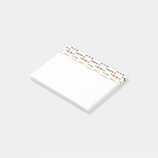 Kleurrijke pijlen post-it® notes (Schuin)