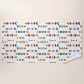 Kleurrijke pijlen strandlaken (Voorkant)