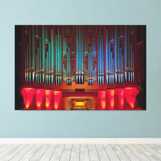Kleurrijke pijporgel verpakt canvas (Insitu (Houten vloer))