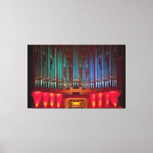 Kleurrijke pijporgel verpakt canvas afdruk