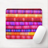 Kleurrijke pilaren van vouwweefsel gestript muismat (Met muis)