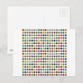 Kleurrijke Pillen Patroon Briefkaart (Voorkant / Achterkant)