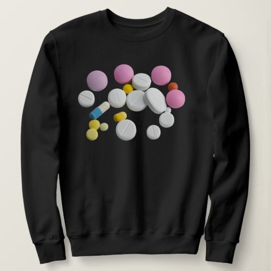 Kleurrijke pillen trui (Design voorkant)