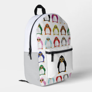 Kleurrijke Pinguïn Patroon – Regenboog Dier Bedrukte Rugzak