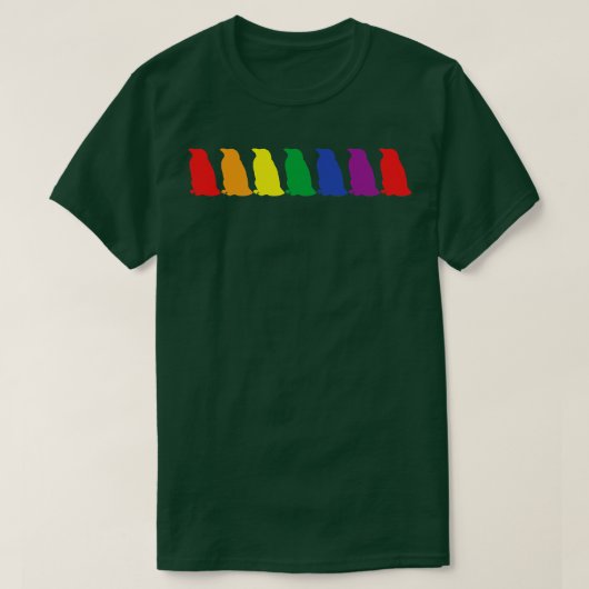 Kleurrijke Pinguïns Pride Regenboog T-shirt (Design voorkant)