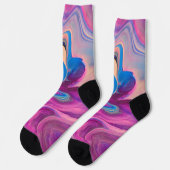 Kleurrijke Pinks Marble Style Crazy Sokken (Links)