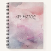 Kleurrijke Pinks Waterverf Stropdas-kleurstof  Notitieboek (Voorkant)