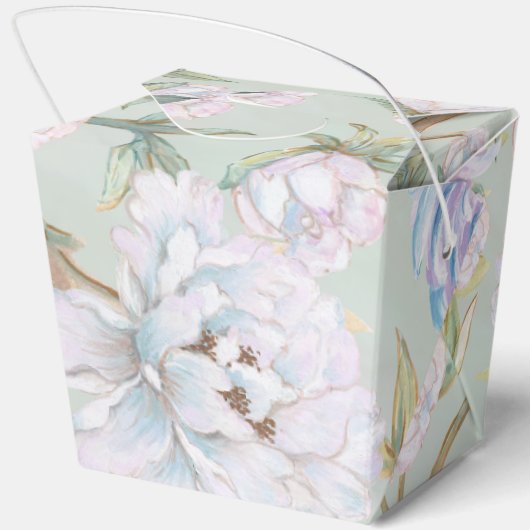 Kleurrijke Pioen Bruiloft Favor Box Bedankdoosjes (Achterkant)