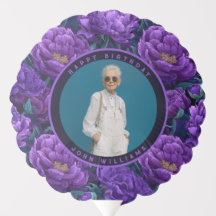 Kleurrijke Pioen Geboortedag Ballon Voor Feeststem