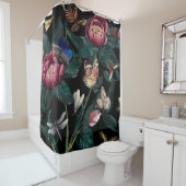Kleurrijke pioenen: groot bloempatroon. douchegordijn (In situ)