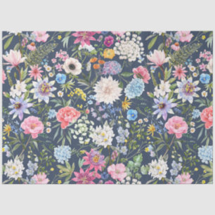 Kleurrijke pioenroos bloemenontkoppeling tissuepapier