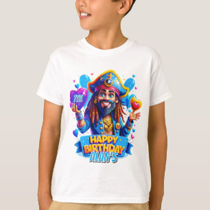 Kleurrijke Piraat Verjaardag Kinder geschenken Ill T-shirt