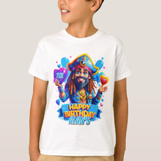 Kleurrijke Piraat Verjaardag Kinder geschenken Ill T-shirt