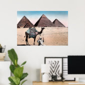 Kleurrijke piramide vintage poster (Thuiskantoor)