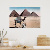 Kleurrijke piramide vintage poster (Keuken)
