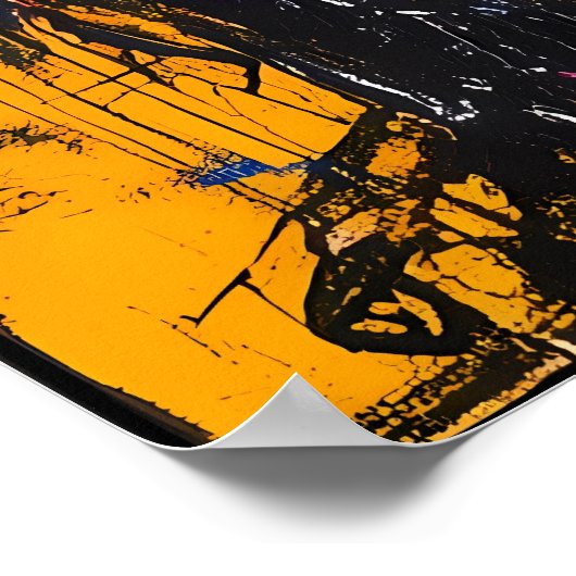 Kleurrijke Pirate Skull Portretten Bold Graffiti r Poster (Hoek)