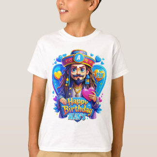 Kleurrijke Pirate verjaardagscadeaus Illustratie T-shirt
