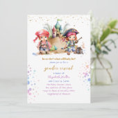 Kleurrijke Piraten Speels Grappig Geslacht Onthull Kaart (Staand voorkant)