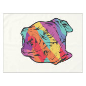 Kleurrijke Pitbull Graphics Tafelkleed (Voorkant (Horizontaal))